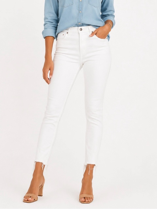 Kut from the Kloth Denim - KUT From the Kloth Connie High Rise Ankle Skinny Jeans White Size 4 Raw Hem